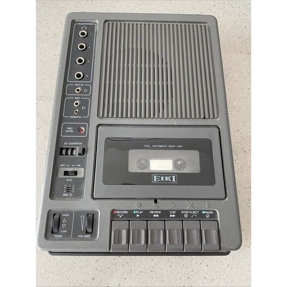 EIKI Commercial Cassette Tape Player Recorder Model 3279A 4x voice grab